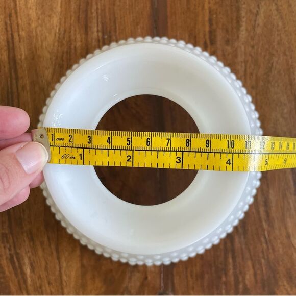 Vintage White Hobnail Milk Glass Student Lamp Shade 8” Fitter NWOT - Picture 7 of 9